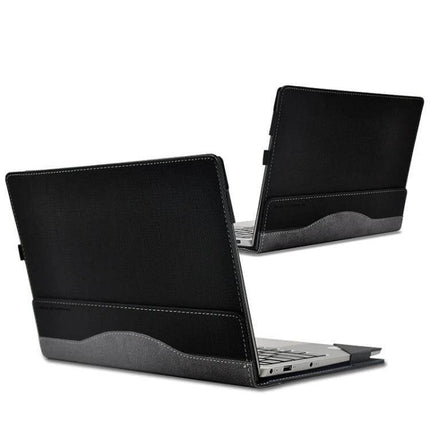 Anti-Drop Protective Case for Lenovo XiaoXin Air 13 - black PU leather and microfiber sleeve protecting laptop from drops and scratches