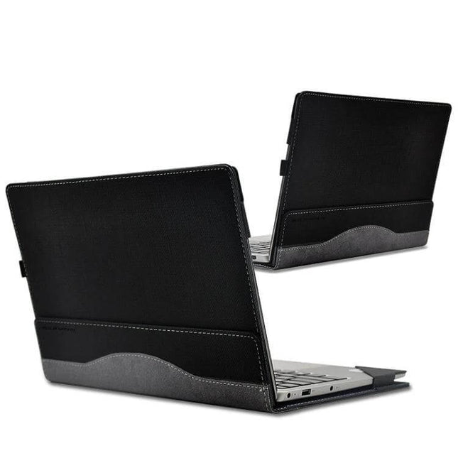 Anti-Drop Protective Case for Lenovo XiaoXin Air 13 - black PU leather and microfiber sleeve protecting laptop from drops and scratches