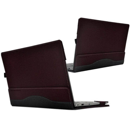 Anti-Drop Protective Case for Lenovo XiaoXin Air 13 in burgundy PU leather with microfiber lining, anti-scratch and drop protection