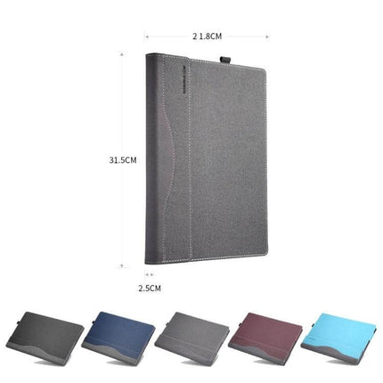 Anti-Drop Protective Case for Lenovo XiaoXin Air 13 in grey PU leather with microfiber lining, dimensions shown, available in multiple colors