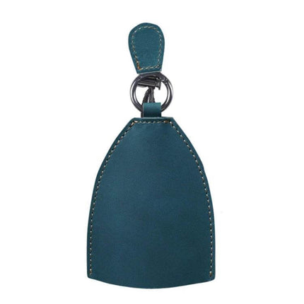 Vintage Handmade Leather Car Key Case Olive Green For Car Keys - compact olive green cowhide key case with ring and stitched detail