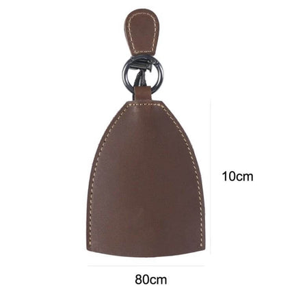 Vintage Handmade Leather Car Key Case Olive Green For Car Keys - compact olive green cowhide key case with stitched edges, key ring (10cm x 8cm)