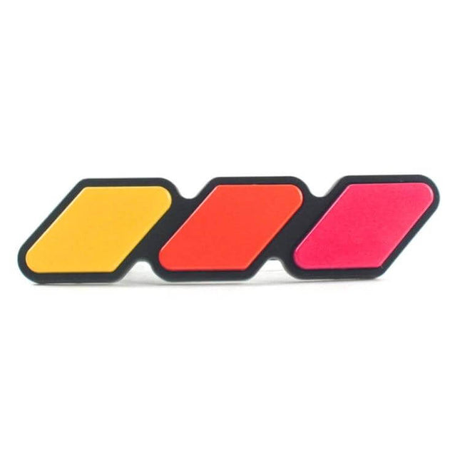 Versatile Three-Color Car Sticker for Grille and Front Decoration - yellow, orange, pink grille accent for front panel
