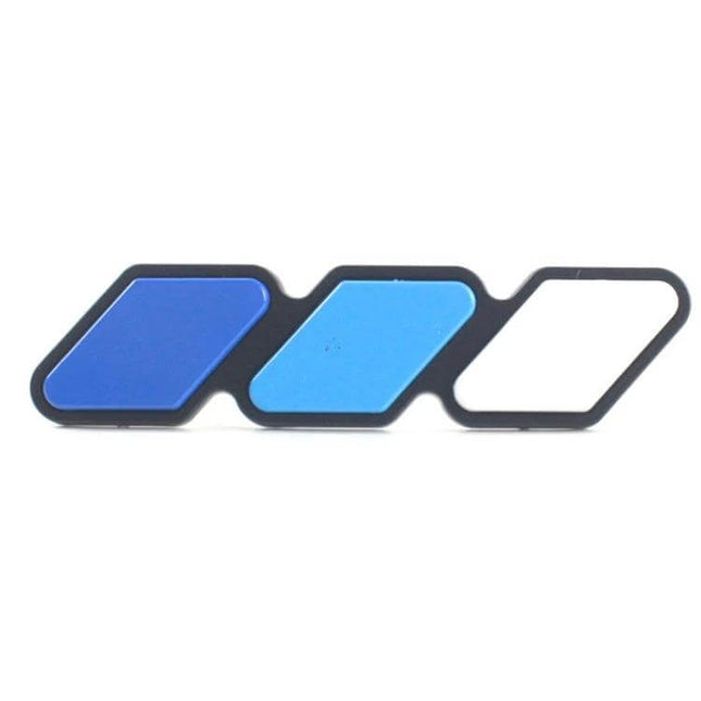 Versatile Three-Color Car Sticker for Grille and Front Decoration - blue gradient three-diamond grille accent decal