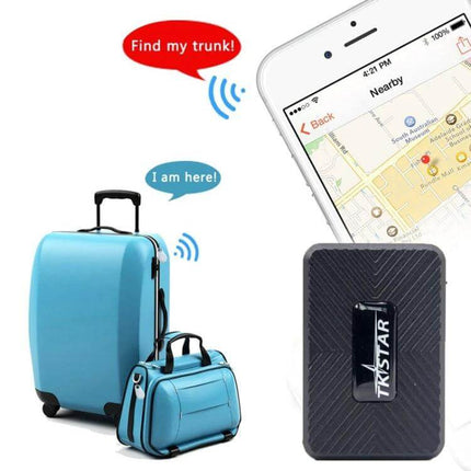 Reliable GPS Tracker for Vehicle Location and Security Monitoring - compact GSM GPS locator for luggage, car or asset tracking with mobile map alerts