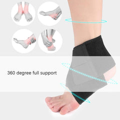 Reinforced Ankle Support Sleeve for Outdoor Sports - S Size Right Foot