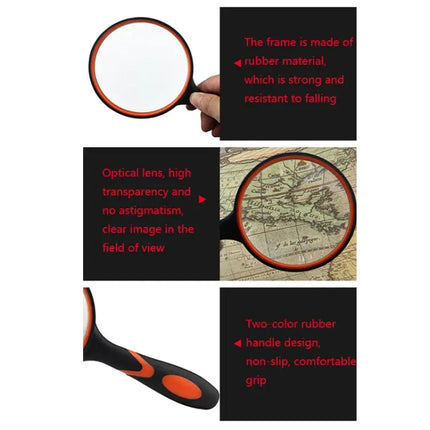 HD Optical Lens Handheld Magnifying Glass for Detailed Viewing