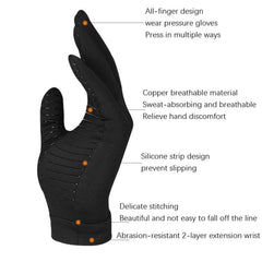 Guantes de fitness antideslizantes con infusión de cobre y soporte de presión