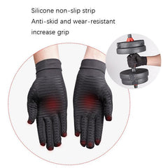 Copper Infused Anti-Slip Fitness Gloves with Pressure Support