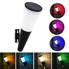 Eco-Friendly Solar Circular Wall Lamp with Dual LED Color Options