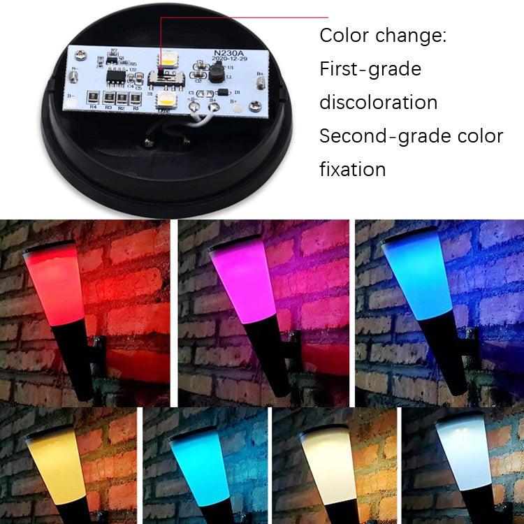 Eco-Friendly Solar Circular Wall Lamp with Dual LED Color Options