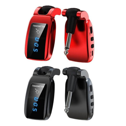 U12DX Adapter for Guitarists' Wireless Practice Sessions - red and black wireless guitar transmitter and receiver set