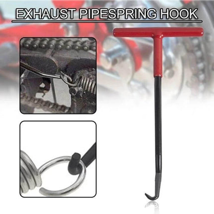 3-Piece Motorcycle Exhaust Pipe Spring Tool For Easy Removal steel hook set with T-handle for removing and reinstalling exhaust and brake springs