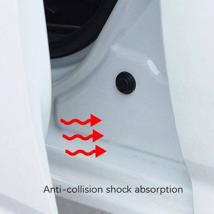 Silicone Car Door Protection Shock Pad for Everyday Collision Guard black round pad on white car door jamb for anti-collision shock absorption
