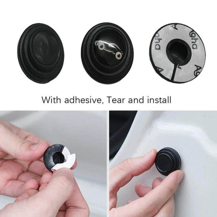 Silicone Car Door Protection Shock Pad for Everyday Collision Guard - black adhesive 3-layer shock-absorbing door bumper for parking dings