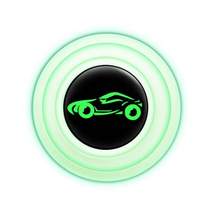 Silicone Car Door Protection Shock Pad for Everyday Collision Guard green LED round bumper pad with car icon, three-layer shock absorption and scratch protection