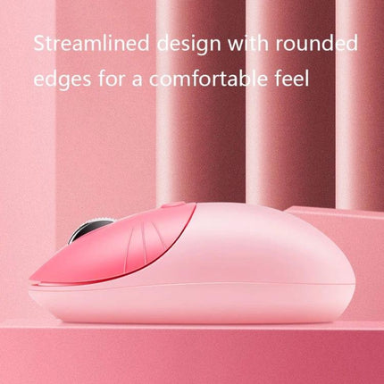 Cute Silent Wireless Bluetooth Mouse for Everyday Laptop Use in Pink - sleek pink silent-click mouse with rounded ergonomic design