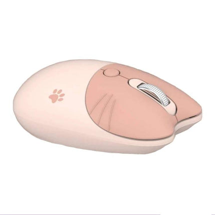 Cute Silent Wireless Bluetooth Mouse for Everyday Laptop Use in Pink - compact pink silent-click Bluetooth mouse with ergonomic shape and scroll wheel