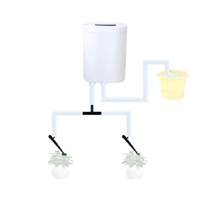 Gardening Intelligent Automatic Flower Watering Machine Two Nozzle watering two potted plants with dual sprinkler heads for balcony or desk use