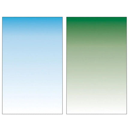Gradient Morandi Double-Sided Photography Background Paper, 54x83cm showing blue-to-white and green-to-white subtle gradient backdrops for portraits and product shoots