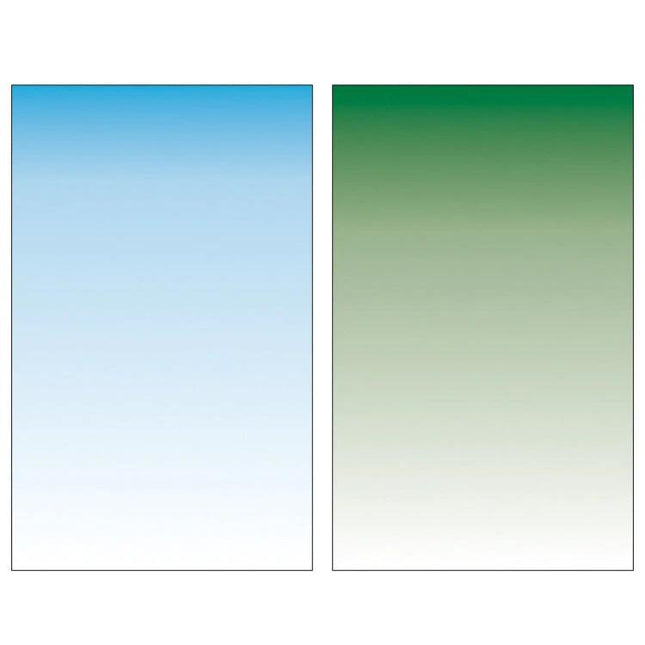 Gradient Morandi Double-Sided Photography Background Paper, 54x83cm showing blue-to-white and green-to-white subtle gradient backdrops for portraits and product shoots