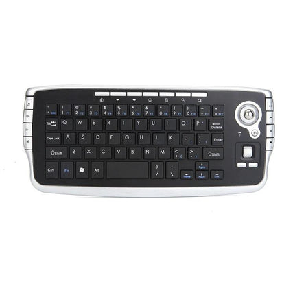 Compact Wireless Trackball Keyboard and Mouse Set for Computing – compact wireless keyboard with integrated trackball and mouse controls for small desks