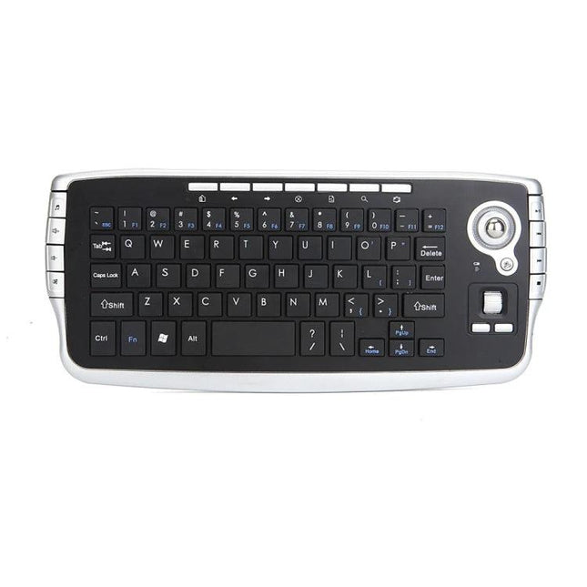 Compact Wireless Trackball Keyboard and Mouse Set for Computing – compact wireless keyboard with integrated trackball and mouse controls for small desks