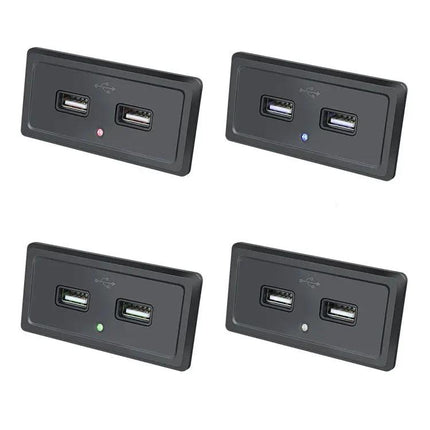 Route Bus Dual USB Car Charger With Indicator Lights For Vehicles