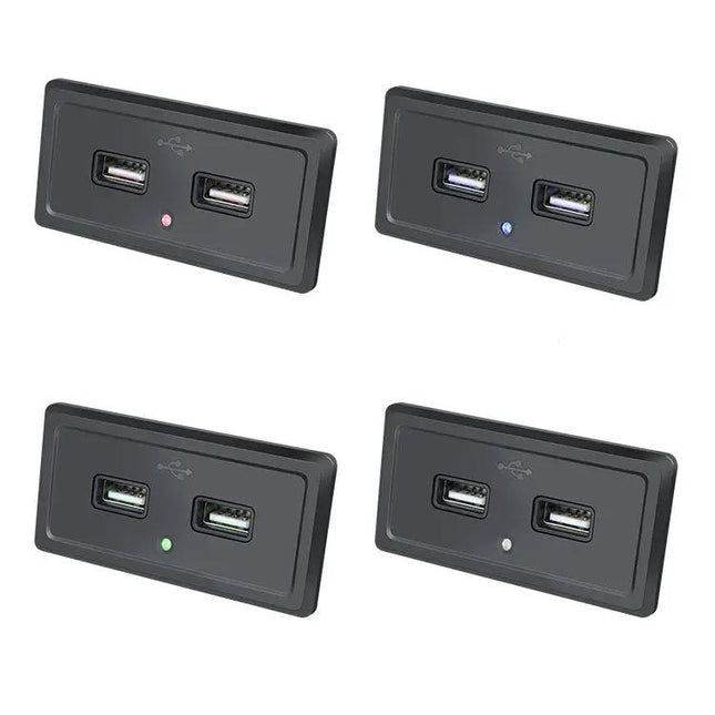 Route Bus Dual USB Car Charger With Indicator Lights For Vehicles
