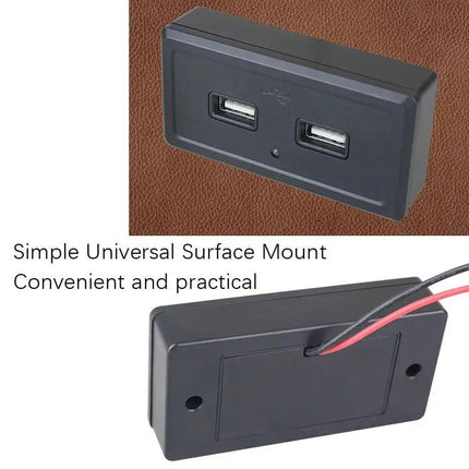 Route Bus Dual USB Car Charger With Indicator Lights For Vehicles