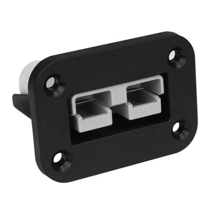 Anderson Plug Car Battery Connector Set For Charging black flush-mount panel connector for 12–24V chargers, battery maintainers, solar setups