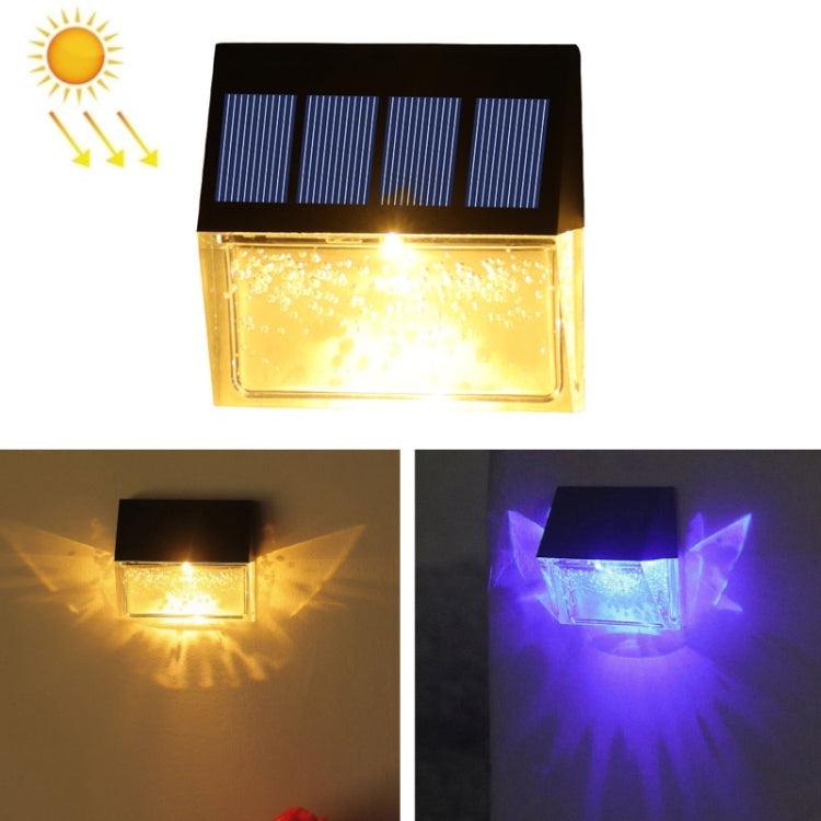 Lámpara de pared LED con forma de mariposa y sombra para jardín solar al aire libre