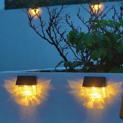 Lámpara de pared LED con forma de mariposa y sombra para jardín solar al aire libre