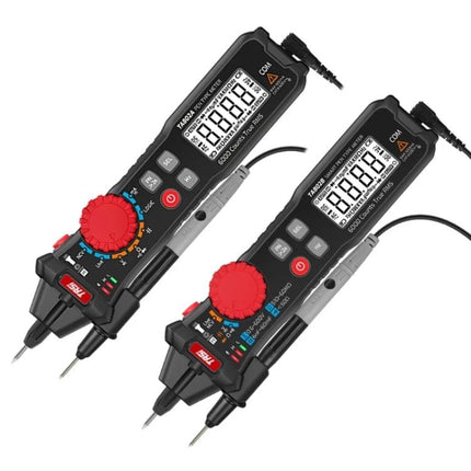 TASI Portable Pen Multimeter for Everyday Electrical Testing - compact pen-style multimeter showing dual units, probes and large LCD display