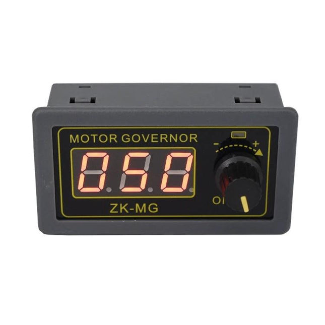 ZK-MG PWM DC Motor Speed Controller with Digital Display front view showing digital encoder knob and LED readout