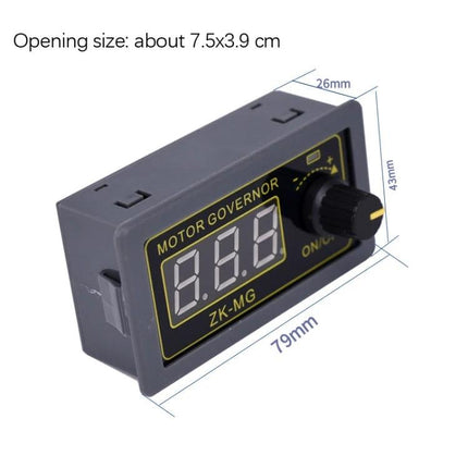 ZK-MG PWM DC Motor Speed Controller with Digital Display compact panel mount unit with encoder knob and LED numeric display