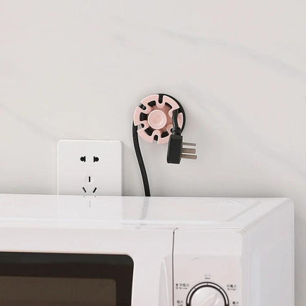 6 Pack Cable Organizer Winder Traceless Paste Hook For Power And Data Cables mounted on wall organizing microwave plug neat