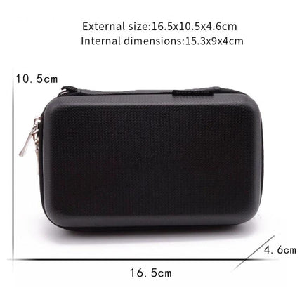 ChkJok EVA Hard Shell Bag for Mobile Hard Disk Protection - black EVA protective case with dimensions 16.5x10.5x4.6cm