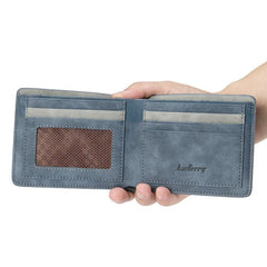 Baellerry Men's Vintage Frosted Two Fold Short Wallet - BLR1152