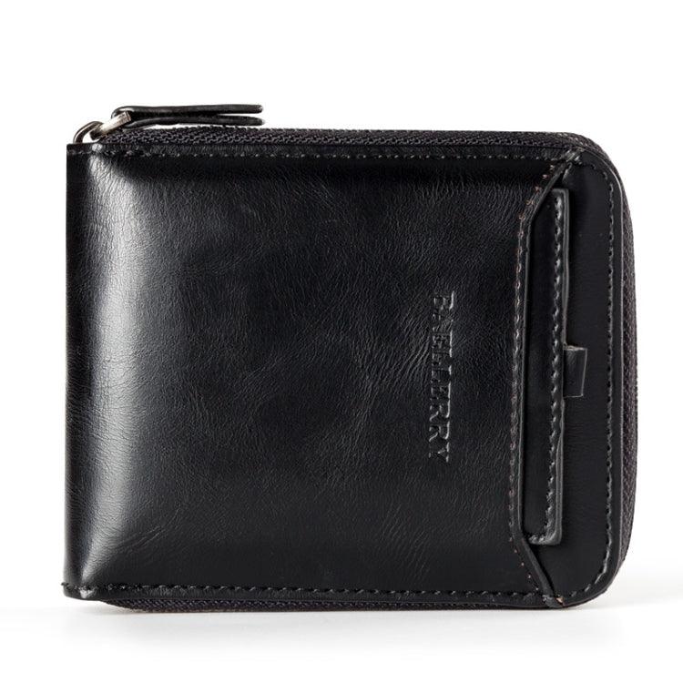 Baellerry D3124 Compact PU Leather Zipper Wallet - Retro Style Youth Edition