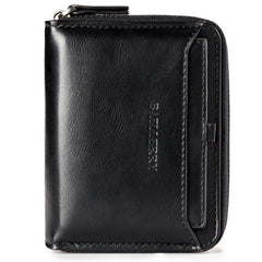 Baellerry D3124 Compact PU Leather Zipper Wallet - Retro Style Youth Edition