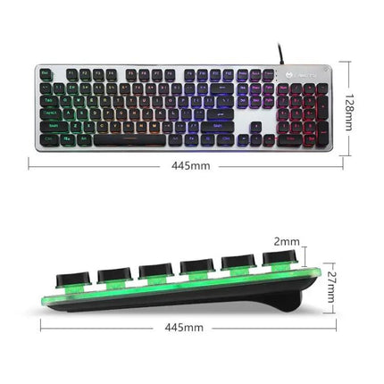 LANGTU L1 Backlit Wired Keyboard for Home Office Typing