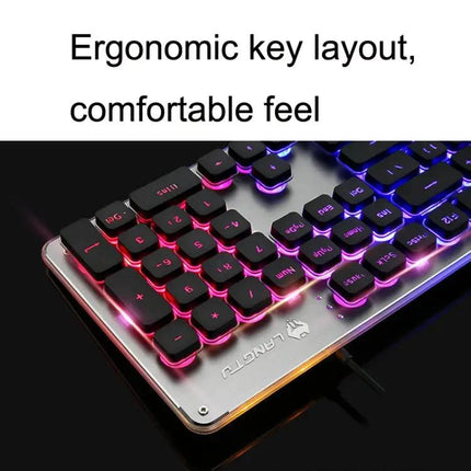 LANGTU L1 Backlit Wired Keyboard for Home Office Typing