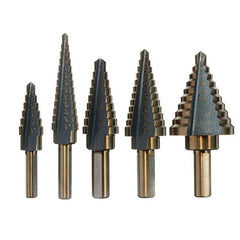 Premium Stair Drill Bit with Ergonomic Triangle Handle and High-Speed Steel Construction 5 In 1 Set Stairs Drill Bit