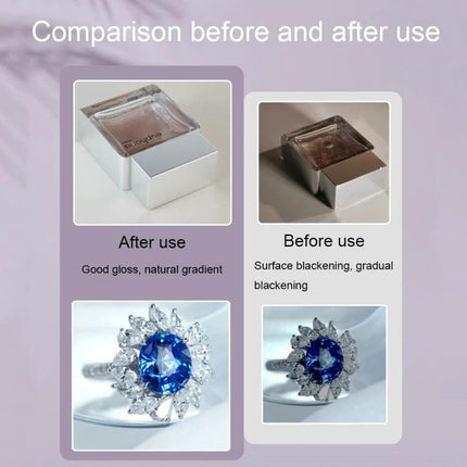 Tapered Diffusion Board for Jewelry and Product Photography showing before and after comparison with reduced reflections and enhanced jewelry detail