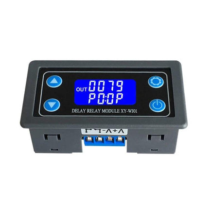 Versatile Relay Module for Delay Timing and Circuit Control - digital delay relay with blue LCD display and timer controls