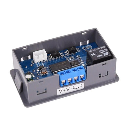 Versatile Relay Module for Delay Timing and Circuit Control showing PCB, relay, terminal block and timer controls for home automation and industrial use