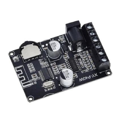 Bluetooth Stereo Amplifier for Home Audio Systems, 40W Output compact black Bluetooth amplifier board with terminal speaker connections