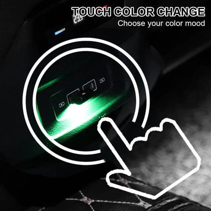 Car USB Atmosphere Light Colorful Decor Set 2 Pack USB-powered touch color change ambient green interior light kit