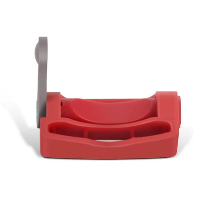 Power Button Trigger Lock Accessory for Dyson Vacuums, 2 Pack - red trigger lock shown open for securing vacuum power button